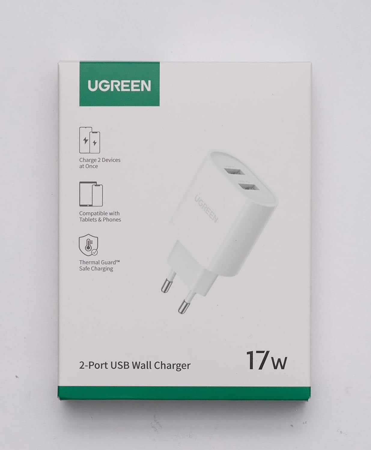  UGREEN Mobile Dual USB Wall Charger 3.4A EU